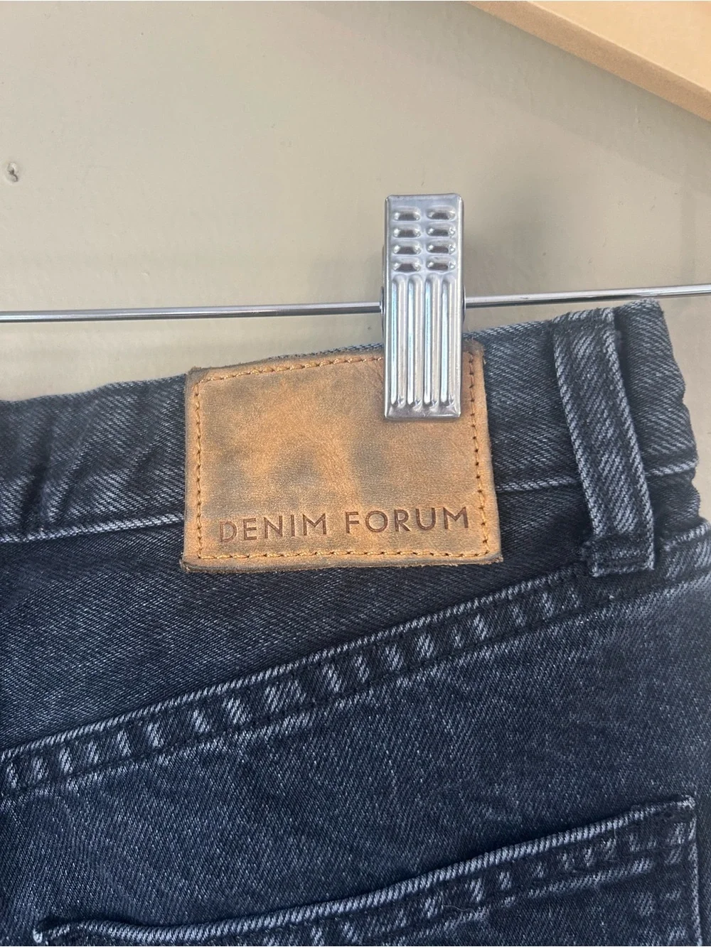 Denim Forum The Joni Loose Long Short Black Denim
